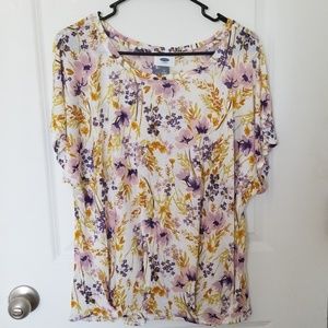 Old Navy Womens floral short sleeve top